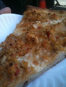 Now that's a pizza crustacean - Artichoke Basille's crab slice.