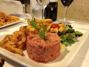 The parting dish - Brasserie l'Orleans' steak tartare.
